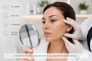 İzmir leke akne izi ve iz tedavileri dermatolog değerlendirmesi ile planlanır